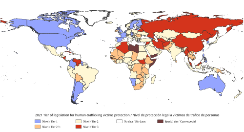 Ranking Global de lucha contra la trata de personas en el. Mundo.